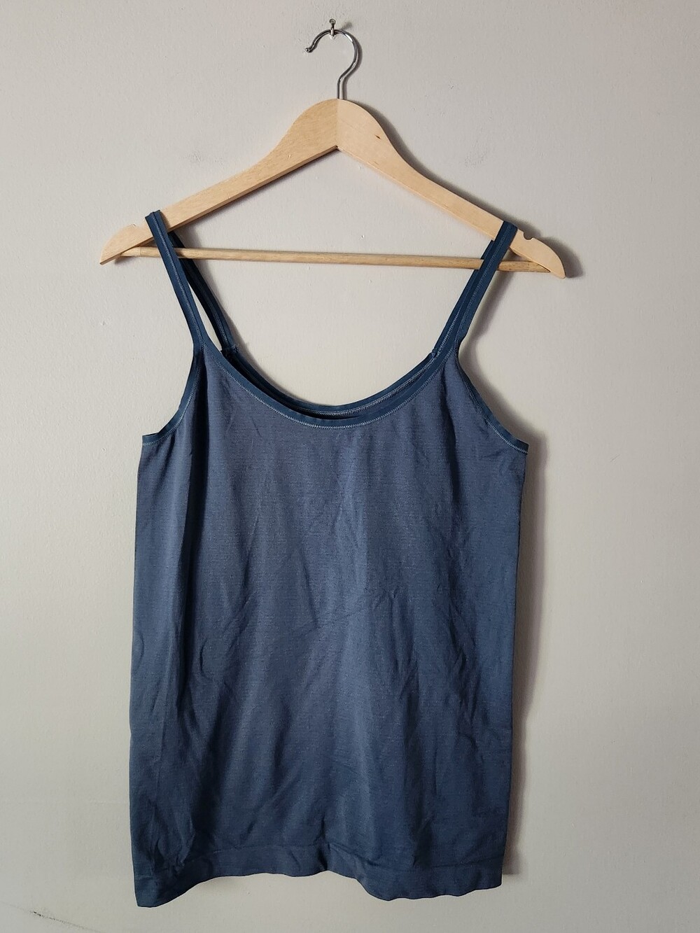 by Anthropologie Blue Slim Strap Camisole Tank Sz M